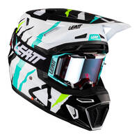 Leatt Helmet &amp; Goggle Combo Moto 8.5 V23 Tiger XXL 63-64cm