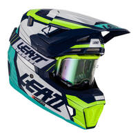 Leatt Helmet &amp; Goggle Combo Moto 7.5 V23 Blue Small